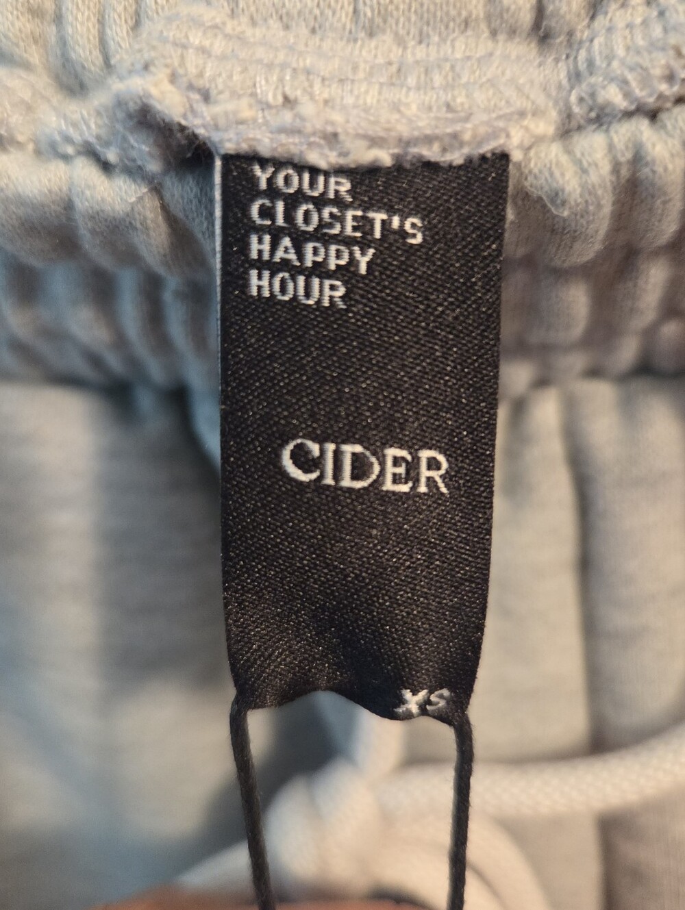 Cider Gray sweatpants high-waisted,wide-leg design adjustable drawstring XS - Picture 4 of 8